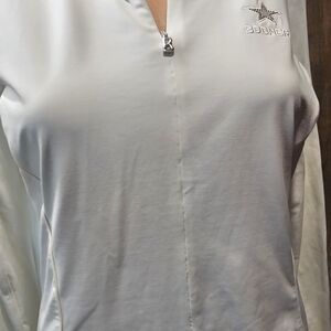 Bogner White Zip-Front Long Sleeve Women's Top